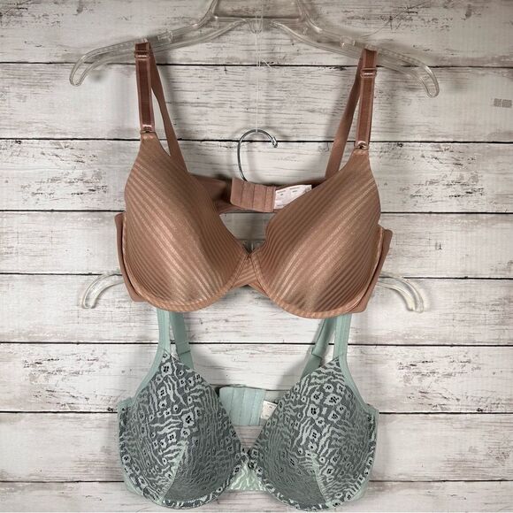 Warner’s Blissful Benefits Lot (2) Padded Underwire Bra 38D - Picture 1 of 10